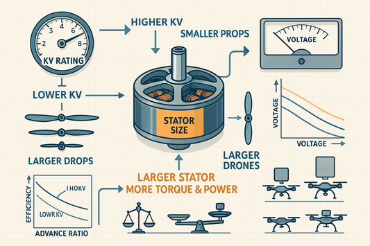 Understanding the Correlation Between KV, Stator Size, Voltage, Prop Size & Drone Weight