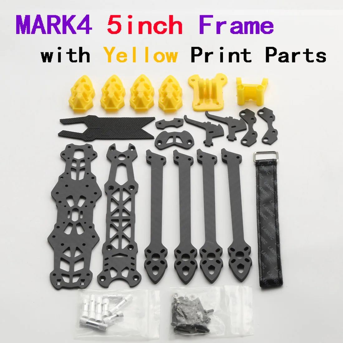 Mark4 5" FPV Carbon Fiber Frame – 225mm Freestyle & Long-Range Racing Quadcopter