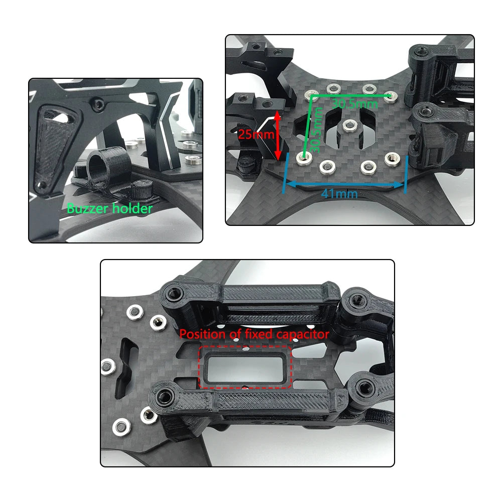 PhiSital Mark5 X/DC O4 Pro 5" FPV Frame Kit – Carbon Fiber Freestyle Racing Drone for DIY Builds