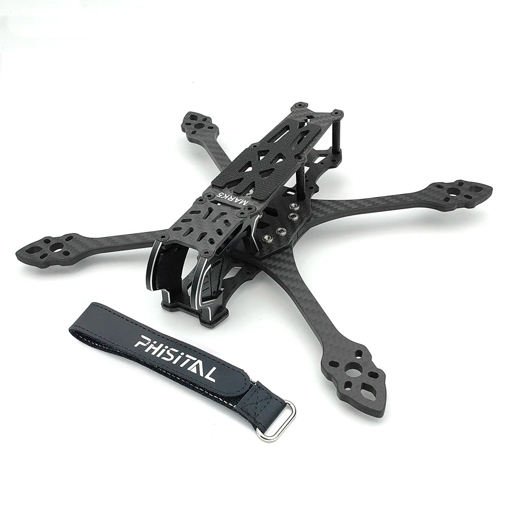 PhiSital Mark5 X/DC O4 Pro 5" FPV Frame Kit – Carbon Fiber Freestyle Racing Drone for DIY Builds