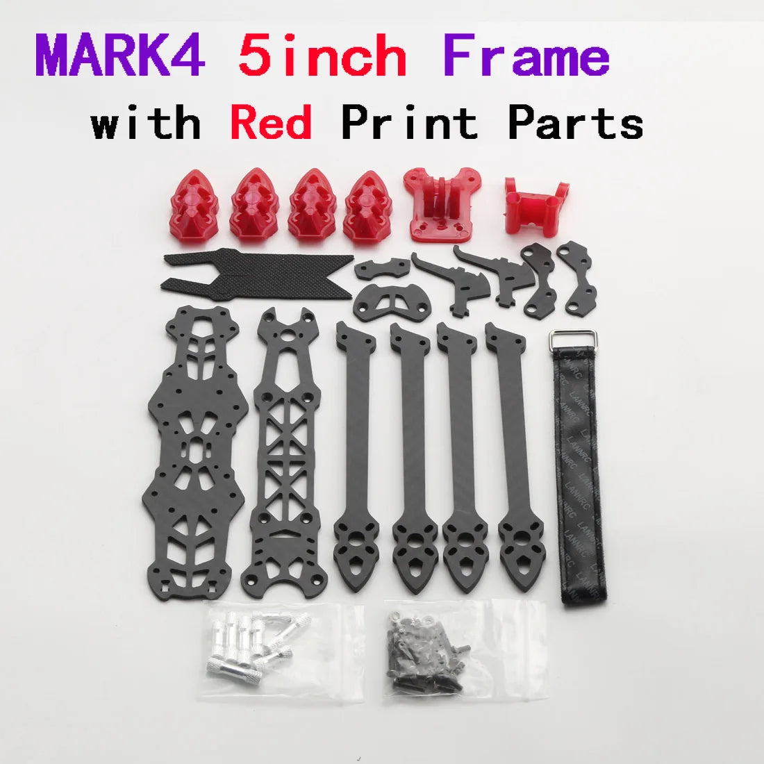Mark4 5" FPV Carbon Fiber Frame – 225mm Freestyle & Long-Range Racing Quadcopter