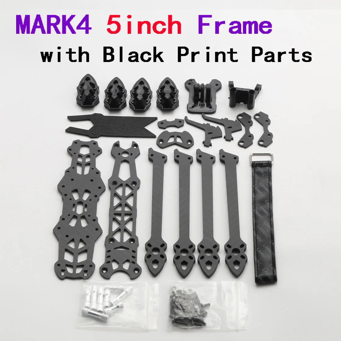 Mark4 5" FPV Carbon Fiber Frame – 225mm Freestyle & Long-Range Racing Quadcopter