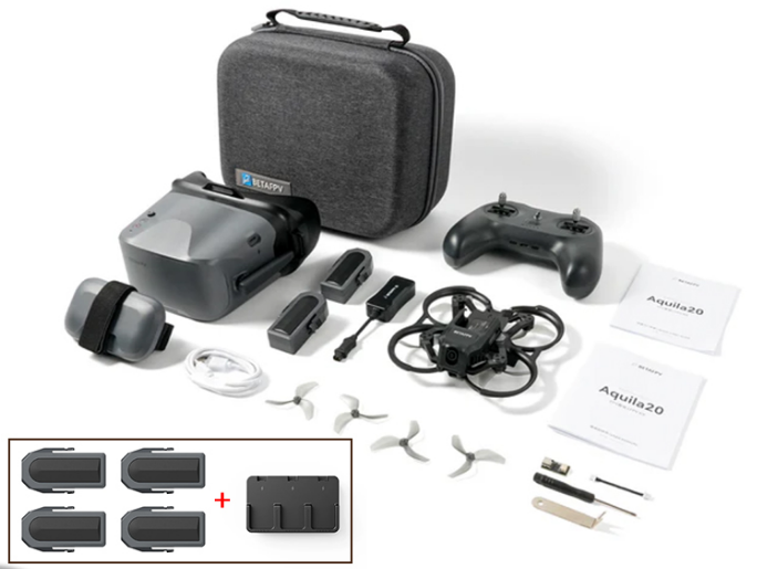 BETAFPV Aquila20 FPV Kit with 4 extra batteries and multi-charger