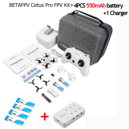 BETAFPV Cetus Pro Kit with 4 extra 550mAh batteries and 6-port charger