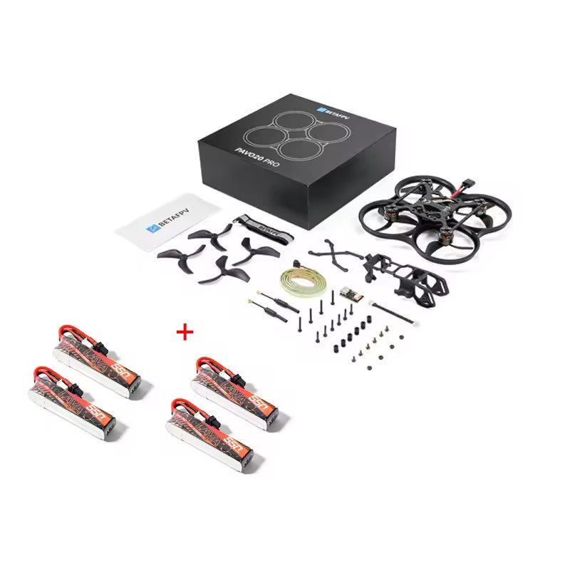 BETAFPV Meteor75 ProHD O4 ELRS with 8 x LAVA 550mAh 75C batteries and 6-channel charger