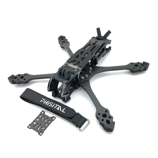 PhiSital Mark5 DC/X O4 Pro 5-Inch FPV Frame Kit – Carbon Fiber Freestyle & Racing Drone Frame | DJI O4 Ready