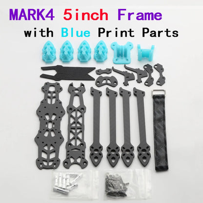 Mark4 5" FPV Carbon Fiber Frame – 225mm Freestyle & Long-Range Racing Quadcopter