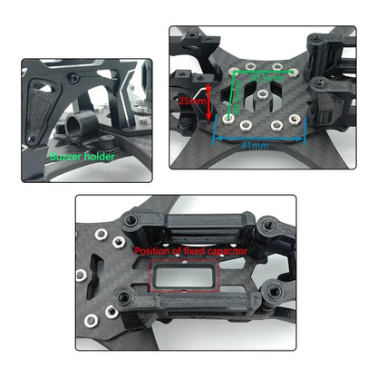 PhiSital Mark5 DC/X O4 Pro 5-Inch FPV Frame Kit – Carbon Fiber Freestyle & Racing Drone Frame | DJI O4 Ready