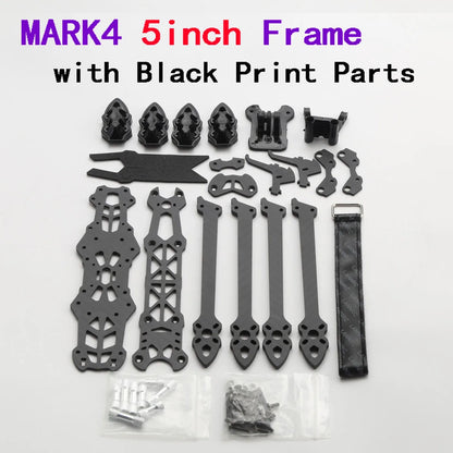 Mark4 5" FPV Carbon Fiber Frame – 225mm Freestyle & Long-Range Racing Quadcopter