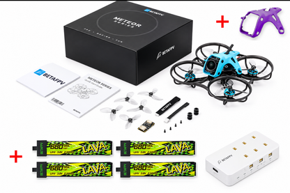 BETAFPV Meteor75 Pro ll  DJI O4 Air Unit Wide , 4 Batteries + Charger